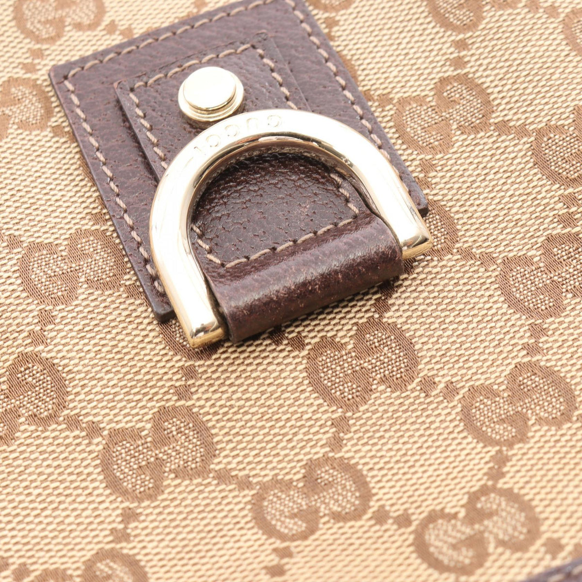 Preloved GUCCI Abbey GG canvas Shoulder Bag Beige/Brown canvas×leather 131326 2101220094683