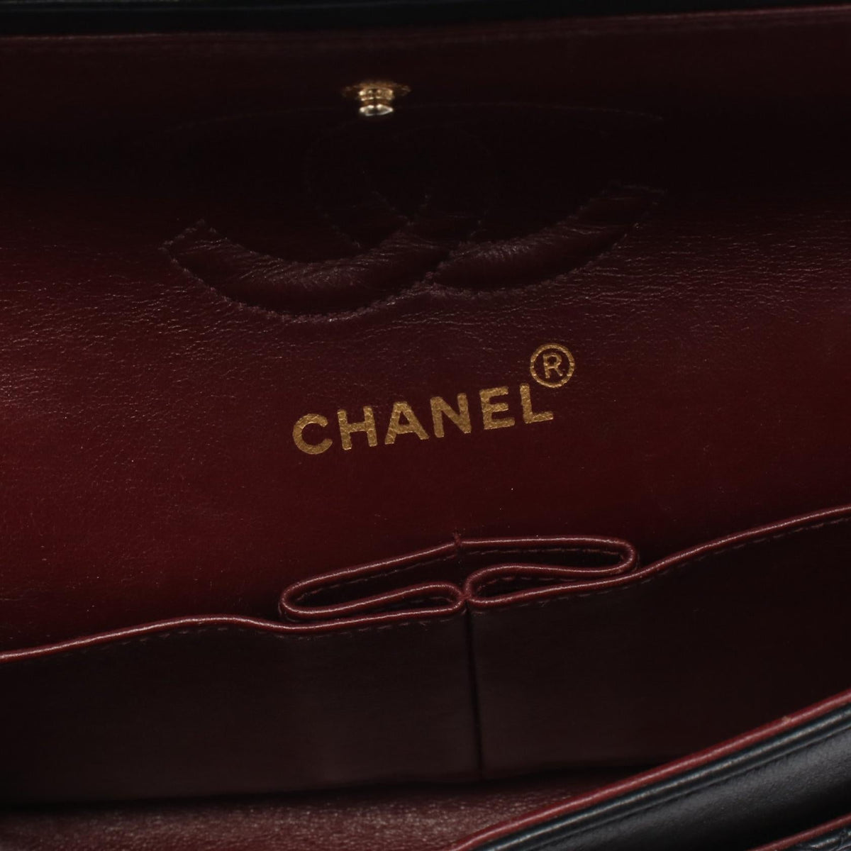Preloved CHANEL Black Matelasse W flap Lambskin (sheep leather) 2101219478067