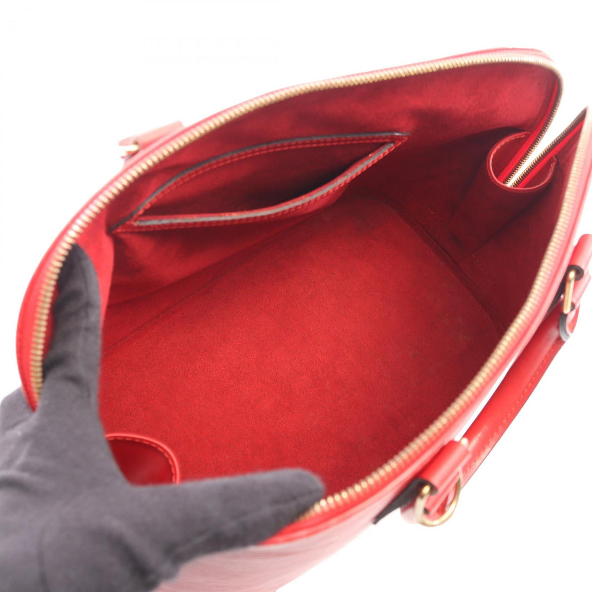 Preloved LOUIS VUITTON Alma Epi Castilian Red Red Red Handbag M52147 2101219911342