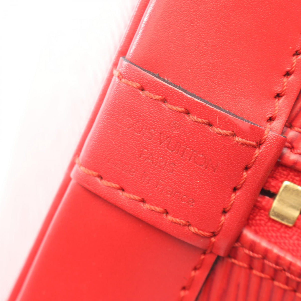 Preloved LOUIS VUITTON Alma Epi Castilian Red Red Red Handbag M52147 2101219911342