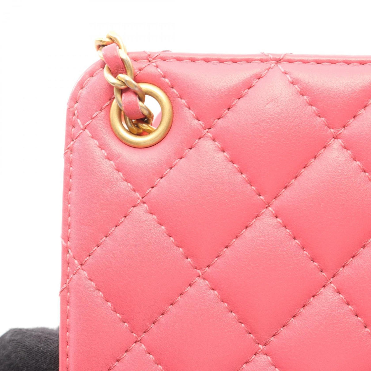 Preloved CHANEL Pink Matelasse COCO Mark Lambskin (sheep leather) AS1750 2101219815411