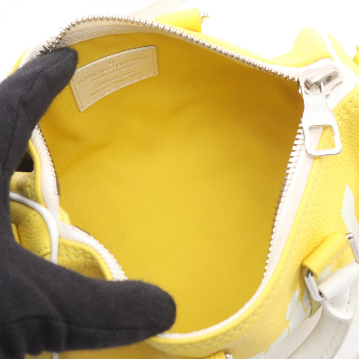 Preloved LOUIS VUITTON KeepallXS Everyday LV Yellow/White Handbag M80842 2101219447414