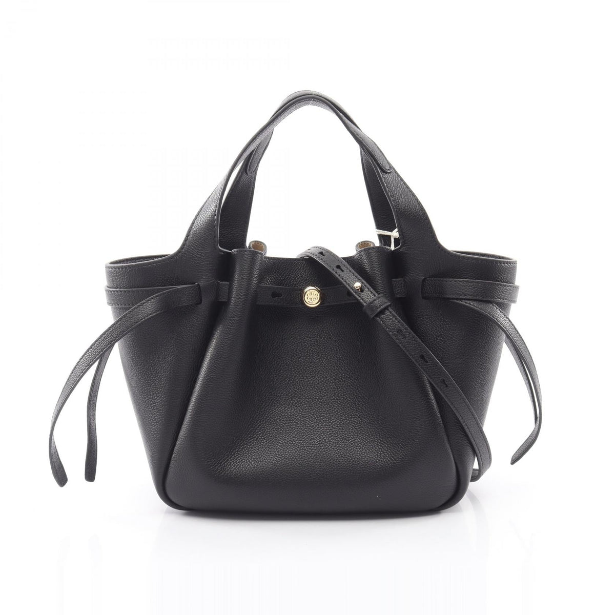 Preloved Tory Burch Romy Small 2WAY Tote Bag Black leather 164866001 2101220181437