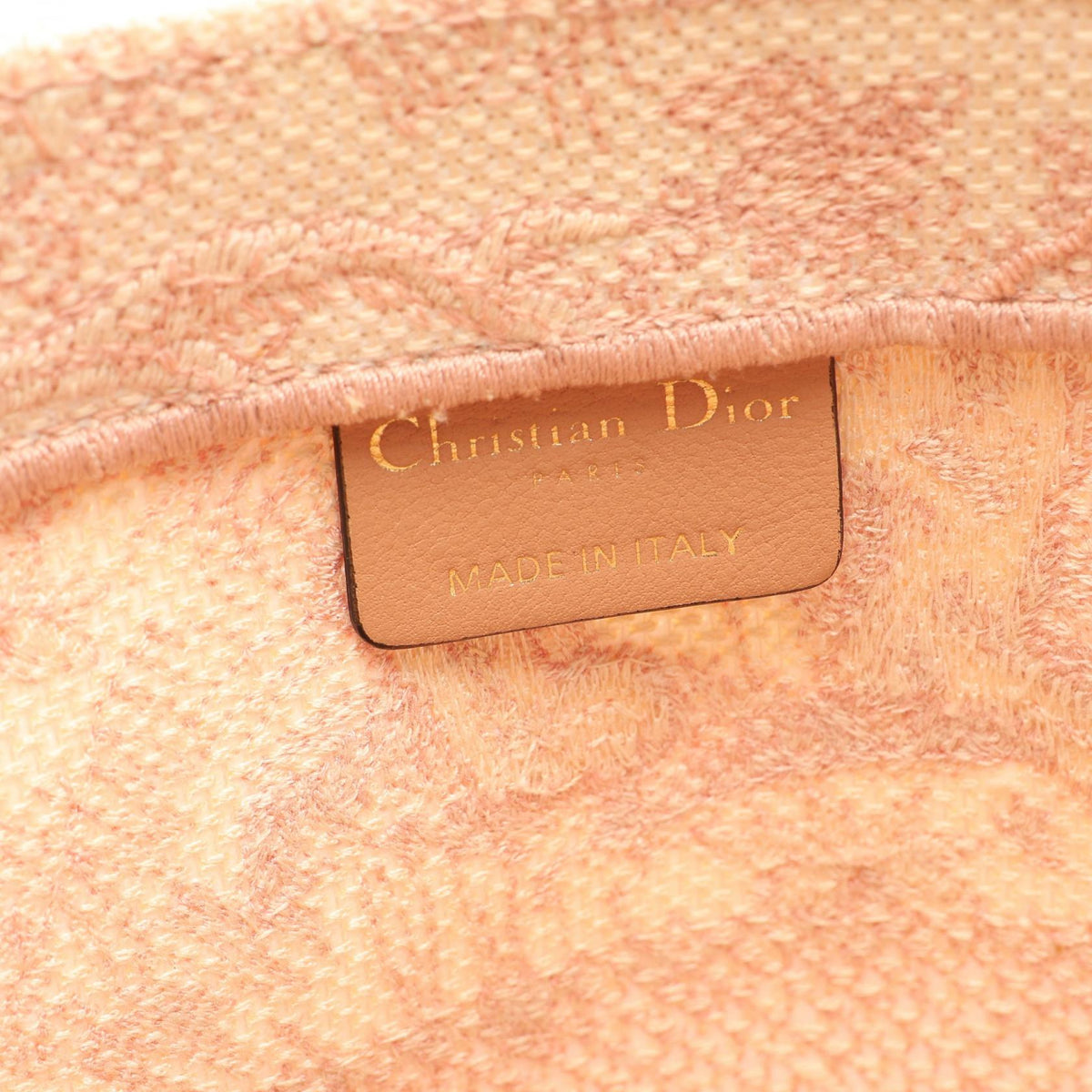 Preloved Dior BOOK TOTE Medium Tote Bag Beige/Pink canvas 2104102543330