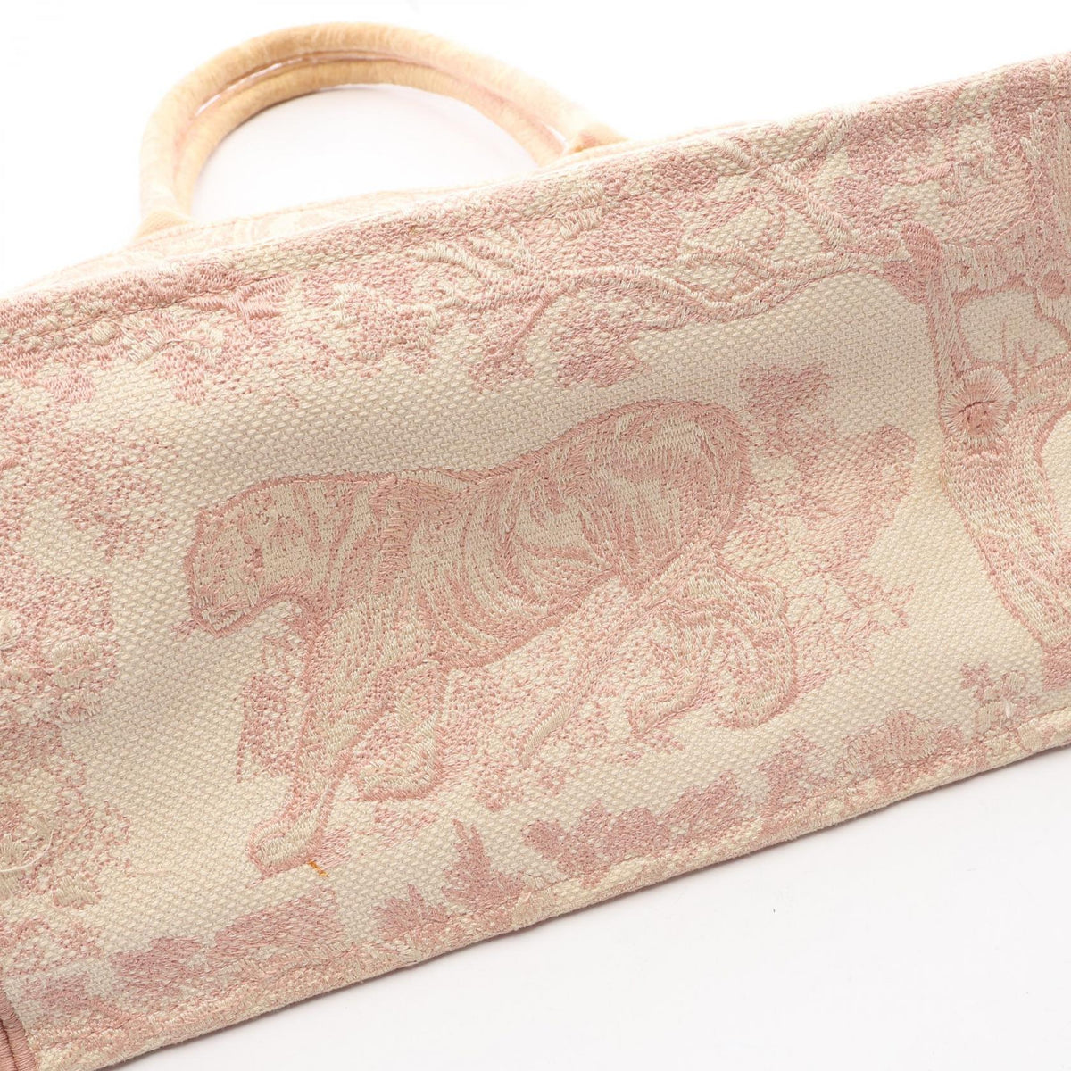 Preloved Dior BOOK TOTE Medium Tote Bag Beige/Pink canvas 2104102543330