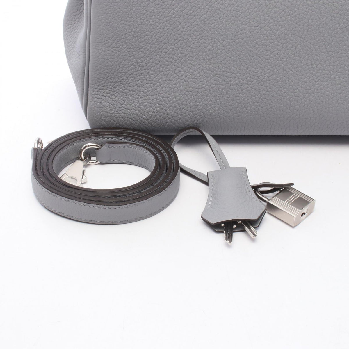 Preloved HERMES Kelly 25 Gris Pantin, Internal Stitching, 2-Way Handbag Gray Togo leather Other×Togo leather 2107601189122