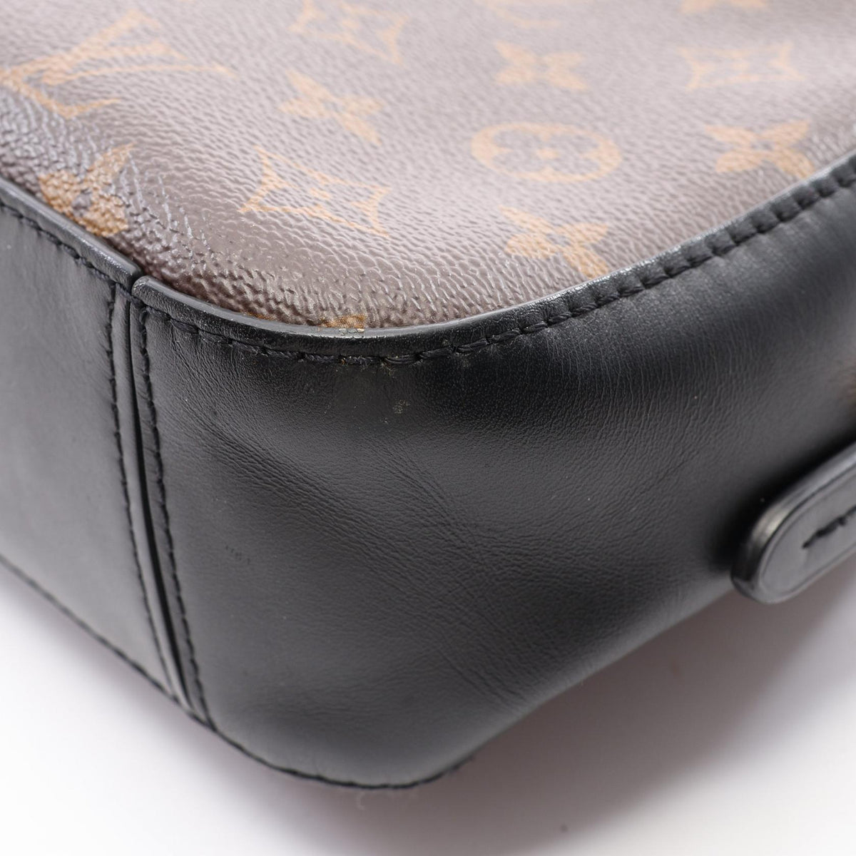 Preloved LOUIS VUITTON Santonju Monogram Black 2WAY Brown/Black Shoulder Bag M43555 2101220204105