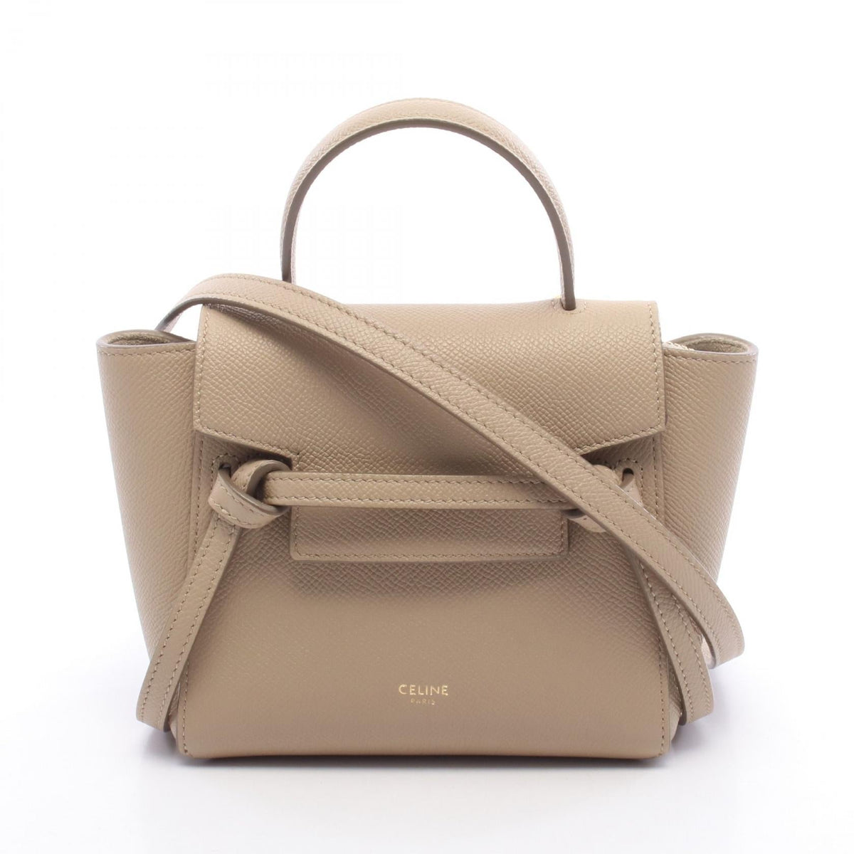 Preloved CELINE PICO BELT BAG (2-way belt bag) Handbag Beige leather 2118900074941