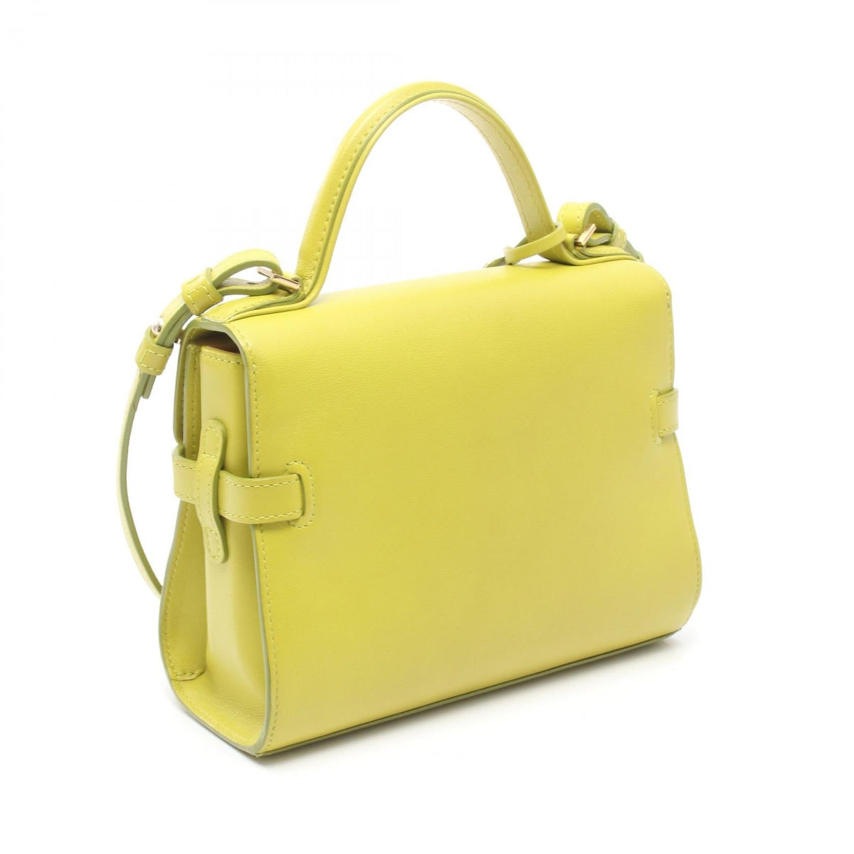 Preloved Delvaux Tempête PM 2WAY Handbag Green leather 2101219736853