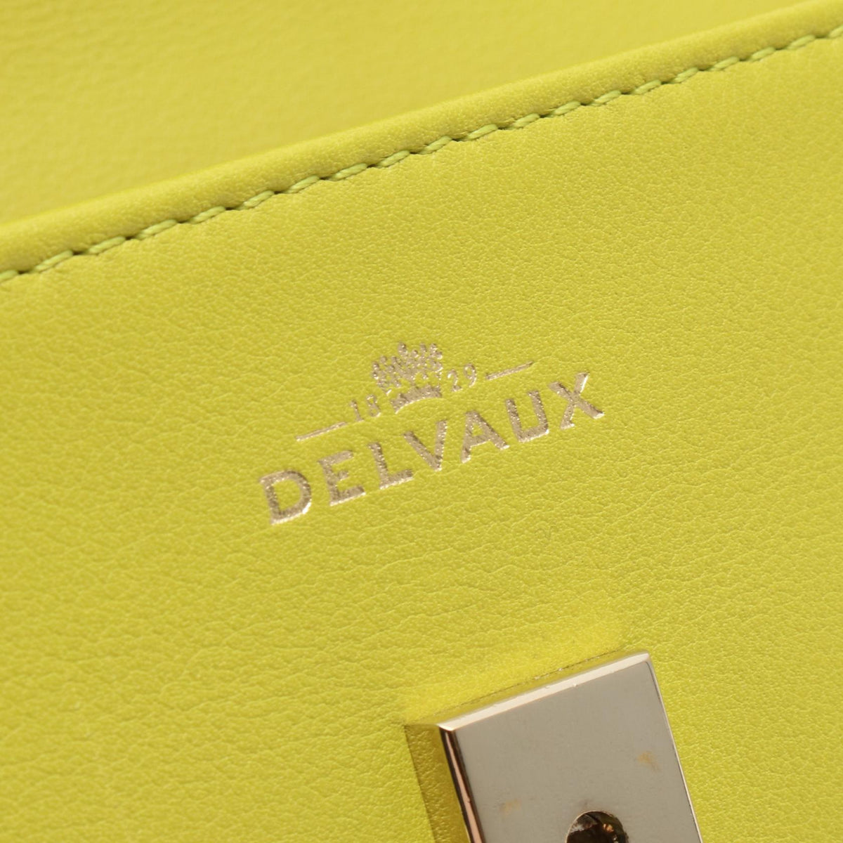 Preloved Delvaux Tempête PM 2WAY Handbag Green leather 2101219736853
