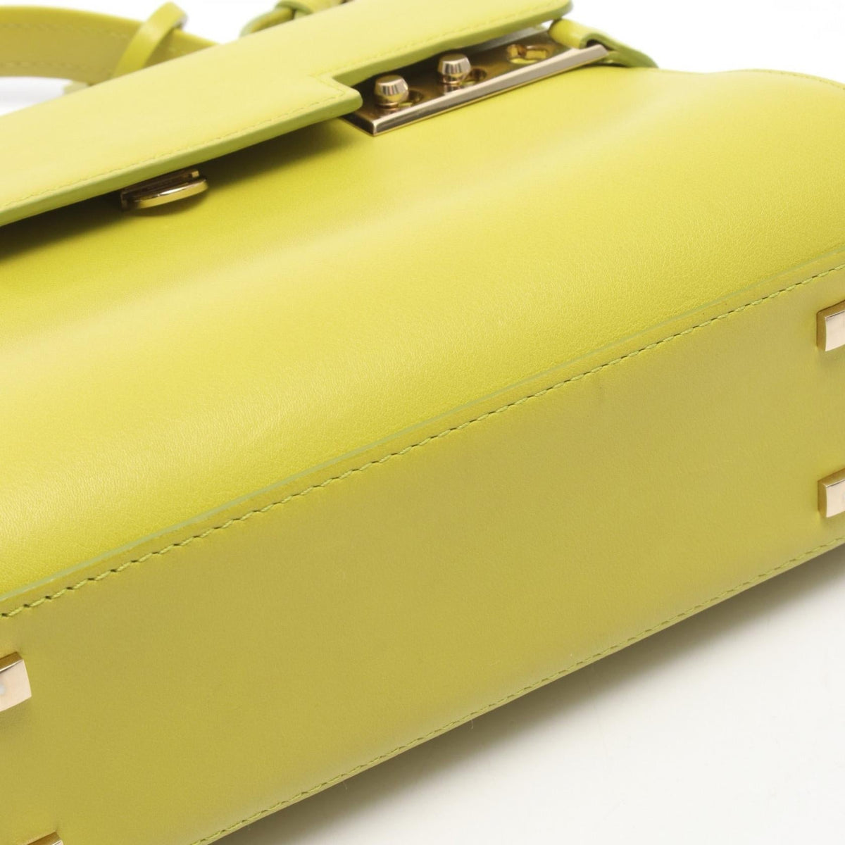 Preloved Delvaux Tempête PM 2WAY Handbag Green leather 2101219736853