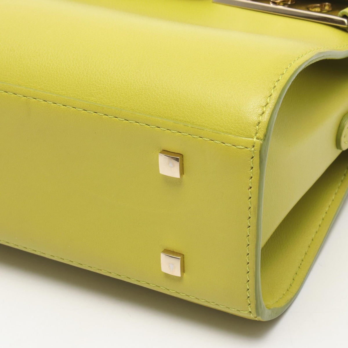 Preloved Delvaux Tempête PM 2WAY Handbag Green leather 2101219736853