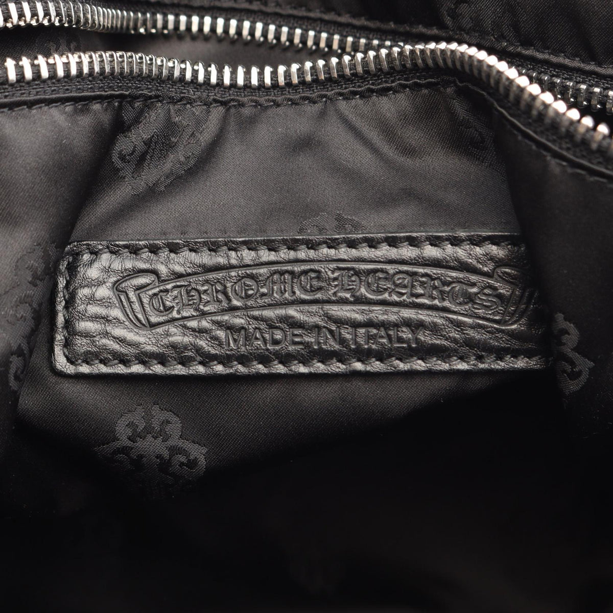 Preloved CHROME HEARTS 7TH GRADE MINI Rucksack Backpack Black Nylon×leather 2101220301064