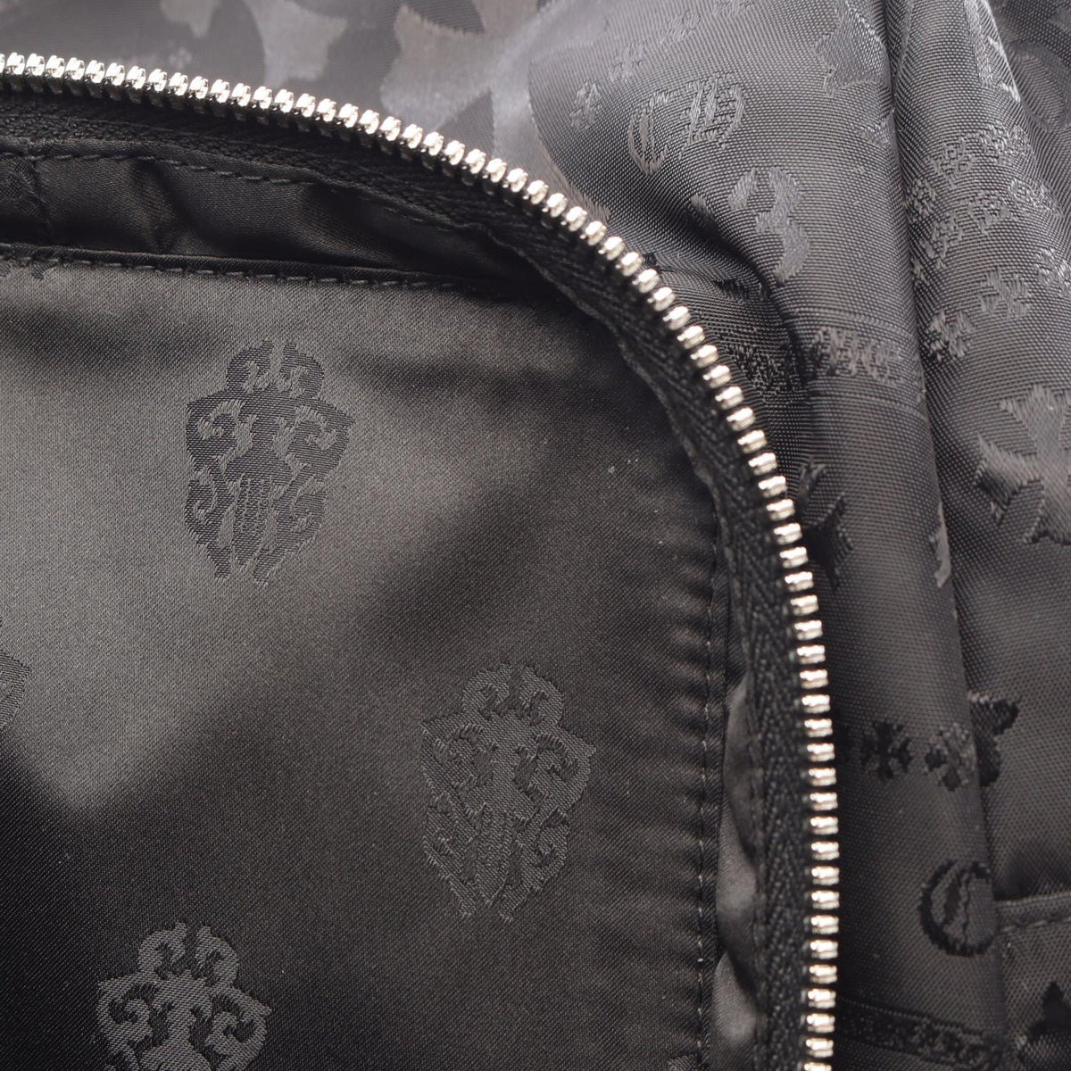 Preloved CHROME HEARTS 7TH GRADE MINI Rucksack Backpack Black Nylon×leather 2101220301064