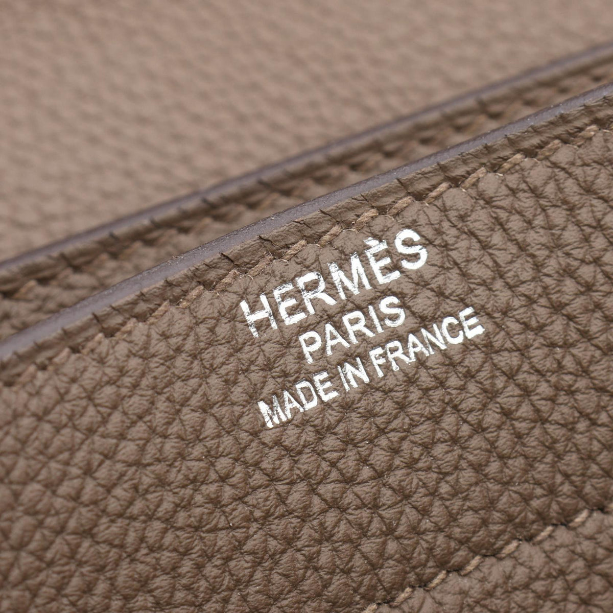 Preloved HERMES Sac à Dépêches 38 Taupe Business bag Gray Togo leather Other×Togo leather 2101220263904