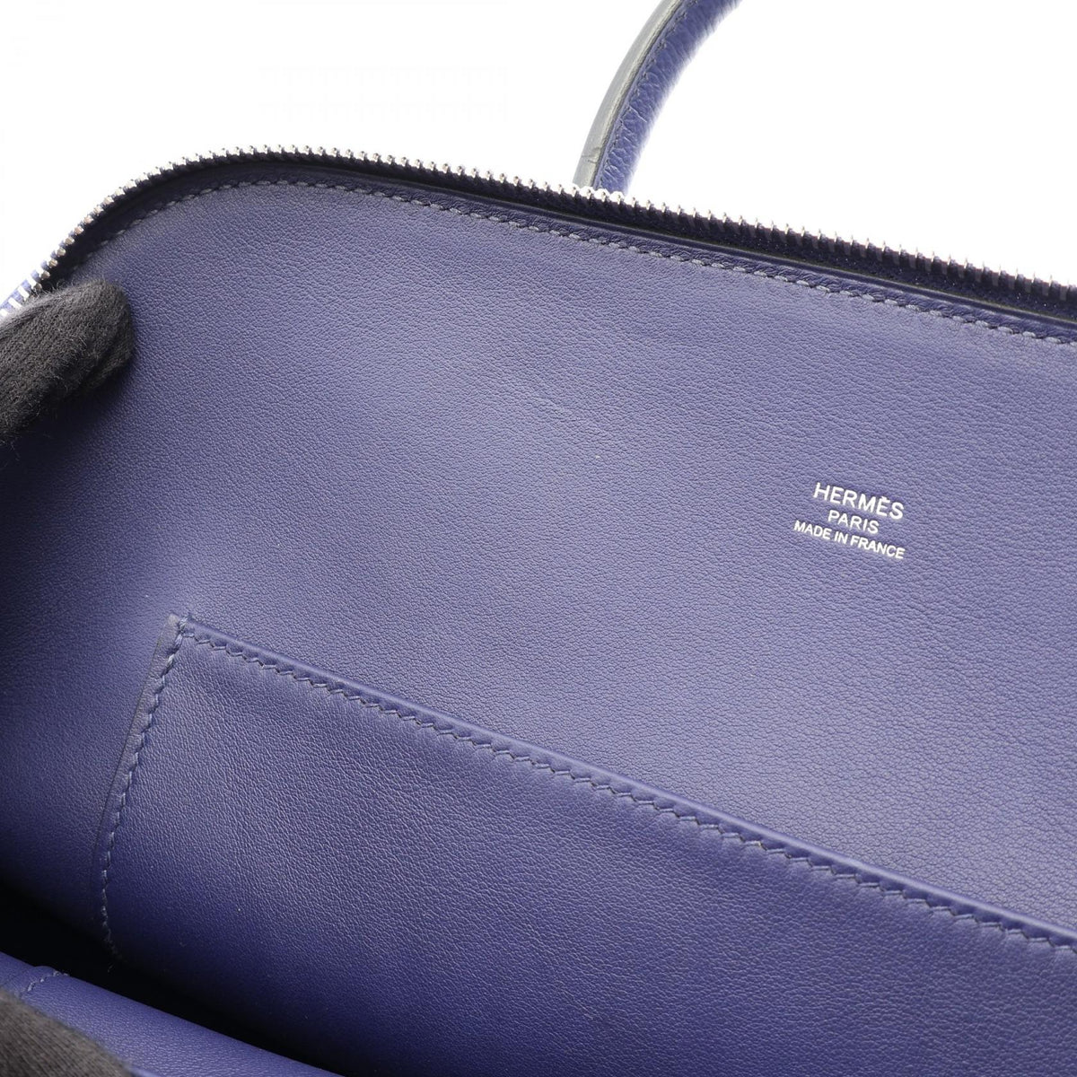 Preloved HERMES Bolide1923 30 Tressage Blue encre Brique 2WAY Handbag Blue/Brown Epsom Other×Epsom 2118700092138