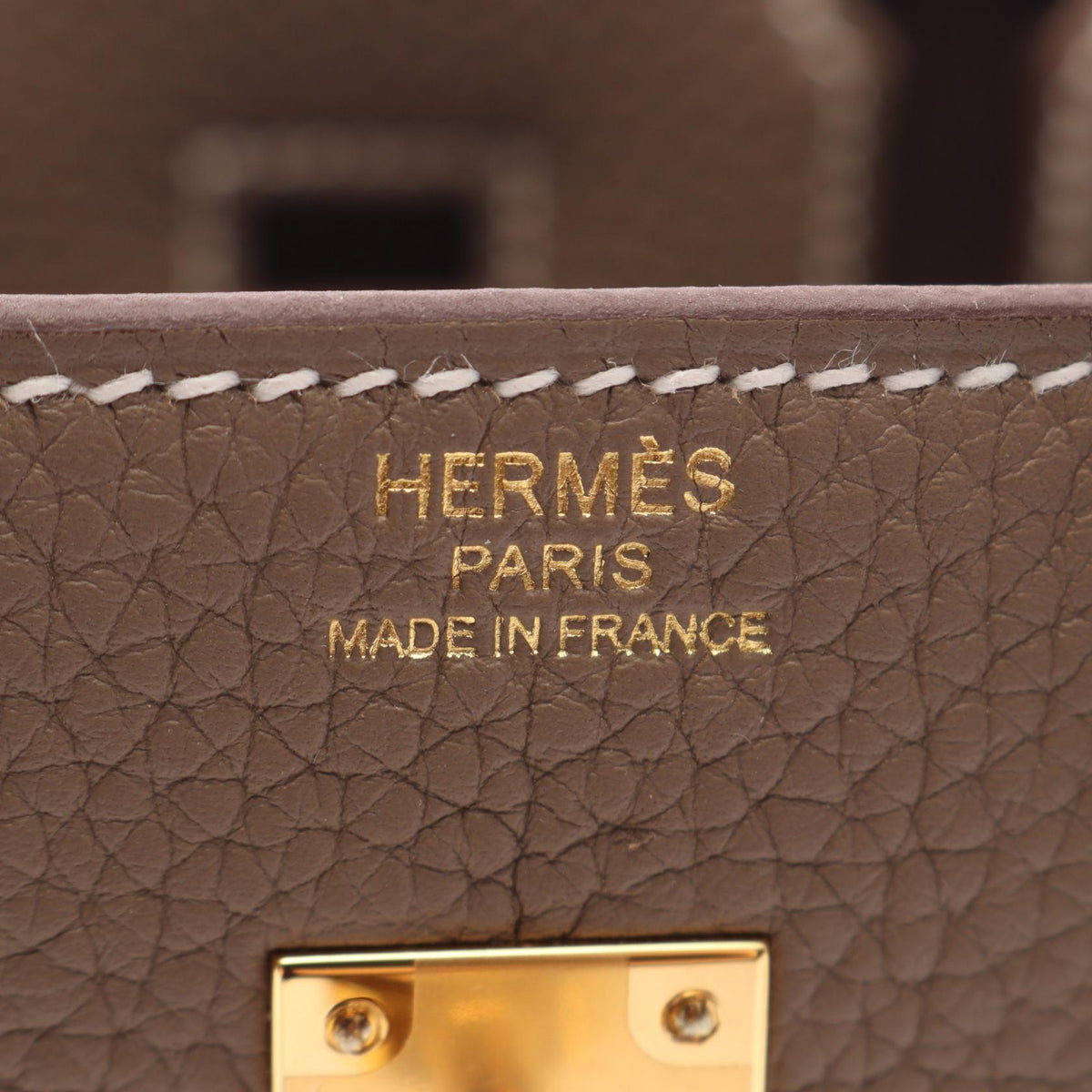 Preloved HERMES Birkin 25 Etoupe Gray Handbag Gray Togo leather Other×Togo leather 2104102549264