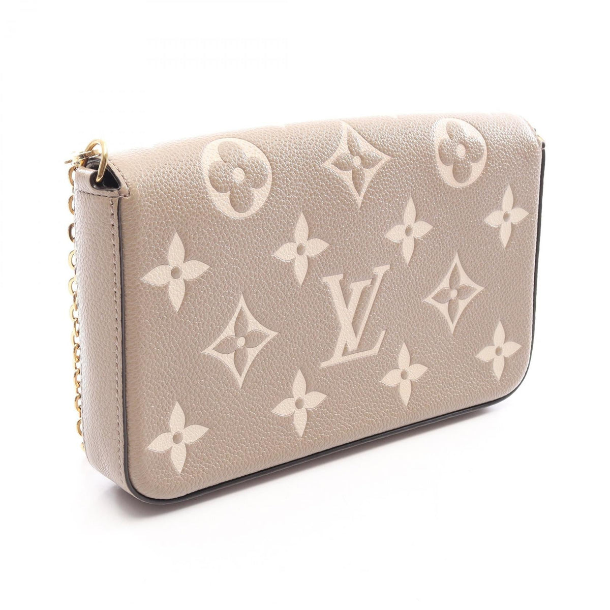Preloved LOUIS VUITTON Pochette Felicie Monogram Empreinte Tourterelle Crème Beige Shoulder Bag M69977 2104102553674