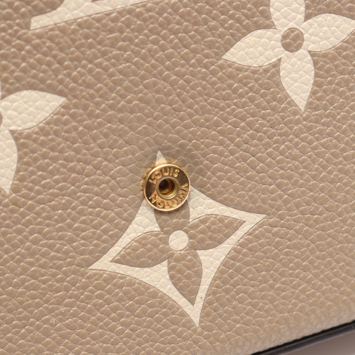 Preloved LOUIS VUITTON Pochette Felicie Monogram Empreinte Tourterelle Crème Beige Shoulder Bag M69977 2104102553674
