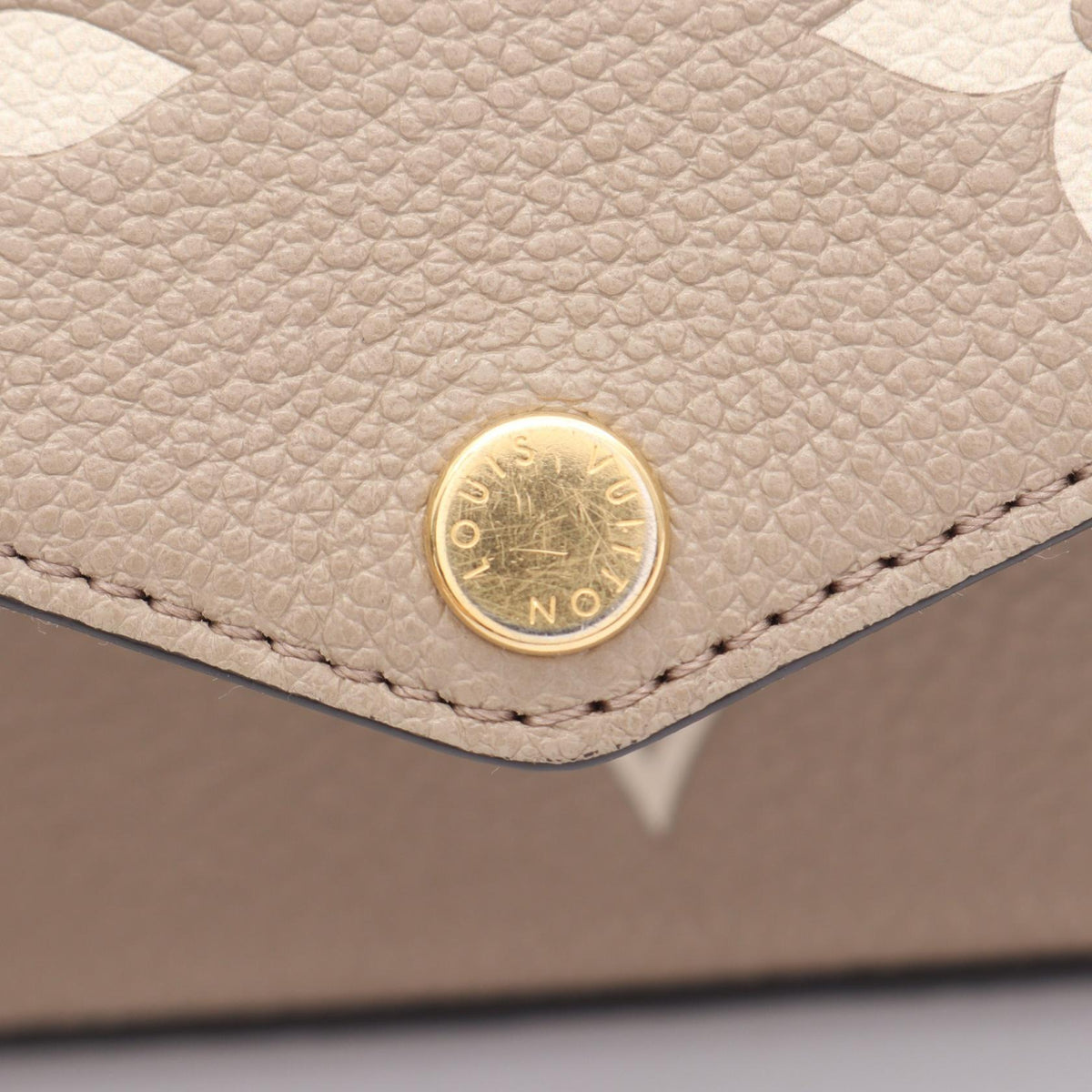 Preloved LOUIS VUITTON Pochette Felicie Monogram Empreinte Tourterelle Crème Beige Shoulder Bag M69977 2104102553674
