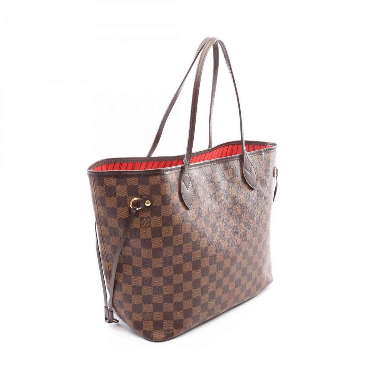 Preloved LOUIS VUITTON Neverfull MM Damier Ebene Cerise Brown Tote Bag N41358 2101220289249