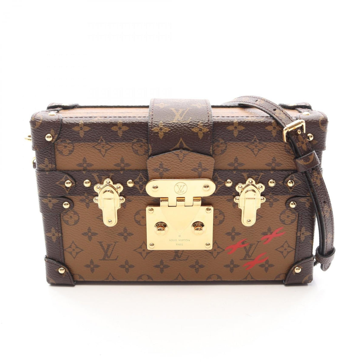 Preloved LOUIS VUITTON Petite Malle Monogram Reverse Brown Shoulder Bag M45960 2101220289126