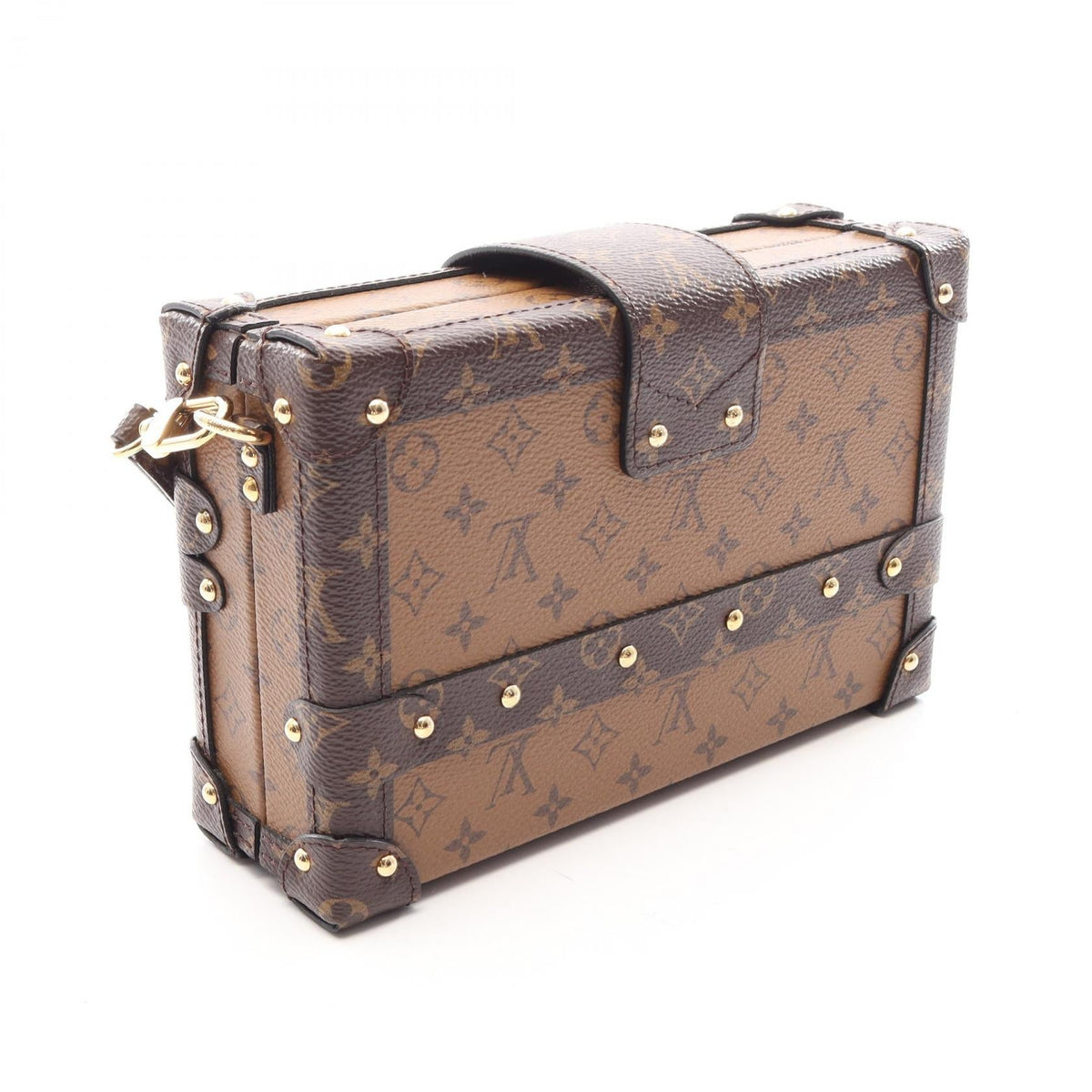 Preloved LOUIS VUITTON Petite Malle Monogram Reverse Brown Shoulder Bag M45960 2101220289126