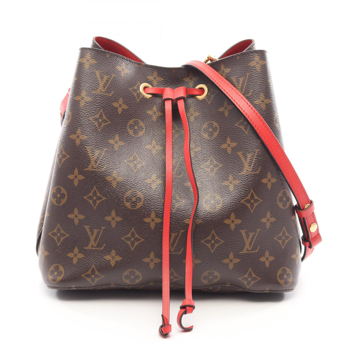 Preloved LOUIS VUITTON NeoNoe Monogram Coquelicot Red Brown/Red Shoulder Bag M44021 2101220259174