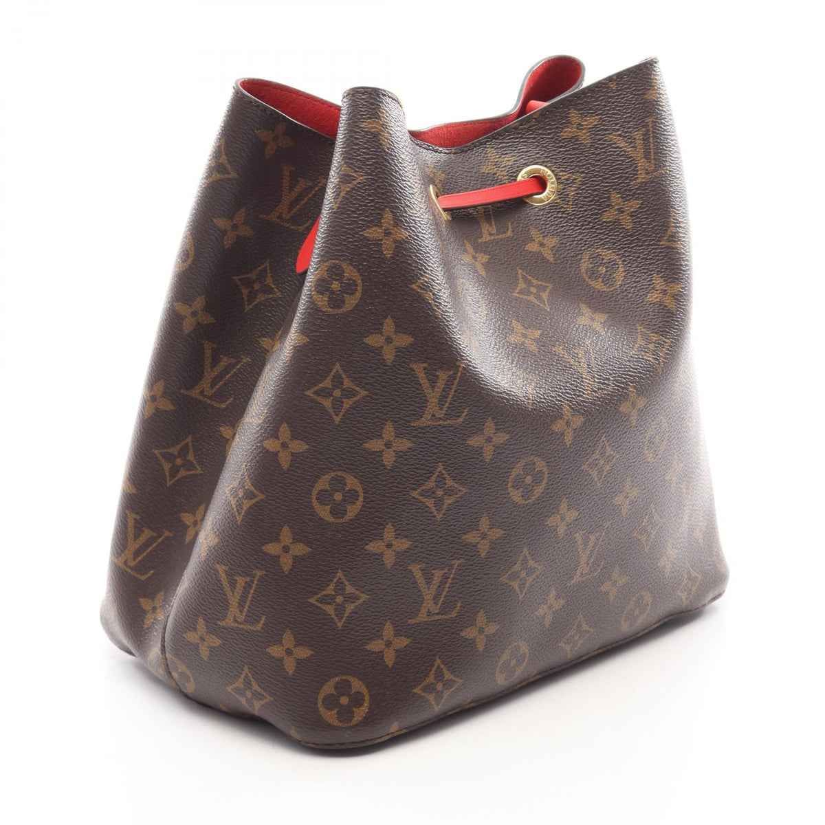 Preloved LOUIS VUITTON NeoNoe Monogram Coquelicot Red Brown/Red Shoulder Bag M44021 2101220259174