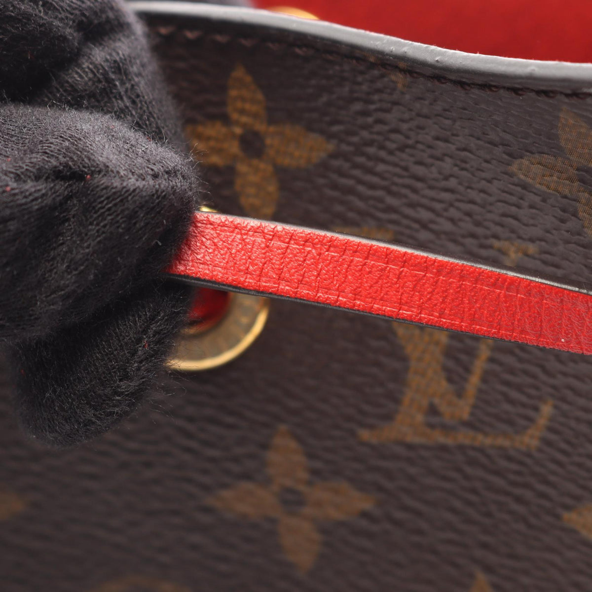 Preloved LOUIS VUITTON NeoNoe Monogram Coquelicot Red Brown/Red Shoulder Bag M44021 2101220259174