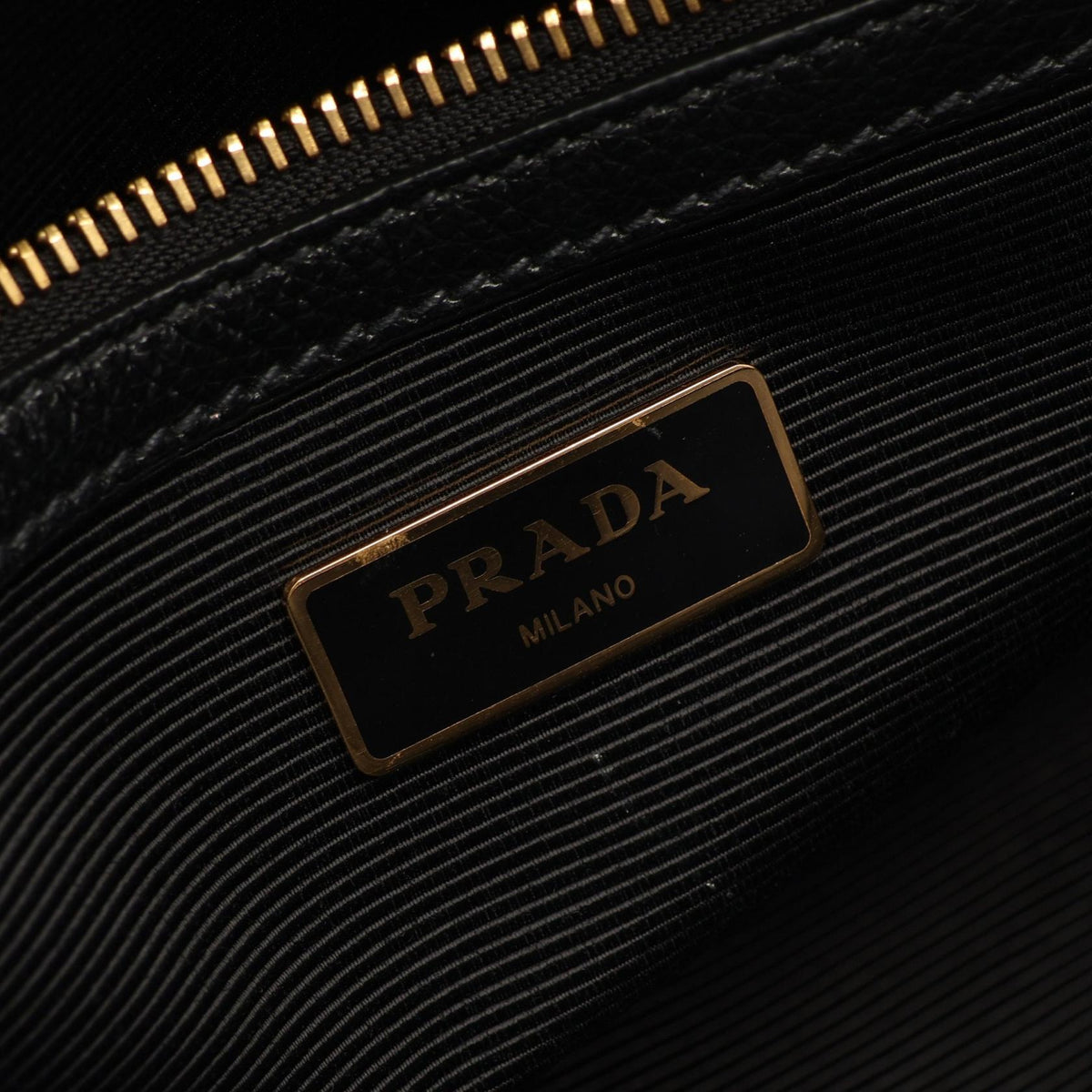 Preloved PRADA 2WAY Handbag Black leather 2101220205805