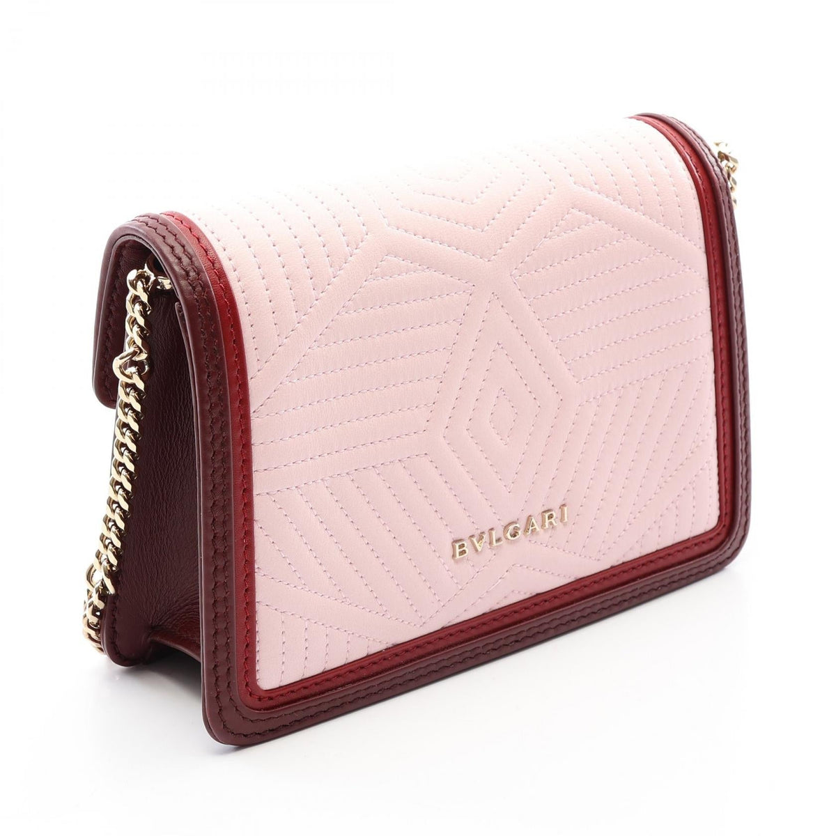 Preloved BVLGARI Serpenti Diamond Blast Mini Shoulder Bag Pink/Bordeaux leather 2101220299750