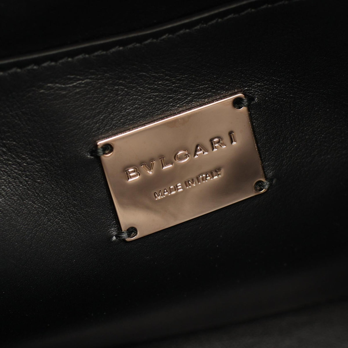 Preloved BVLGARI Serpenti Cabochon Rucksack Backpack Black leather 2101220299583