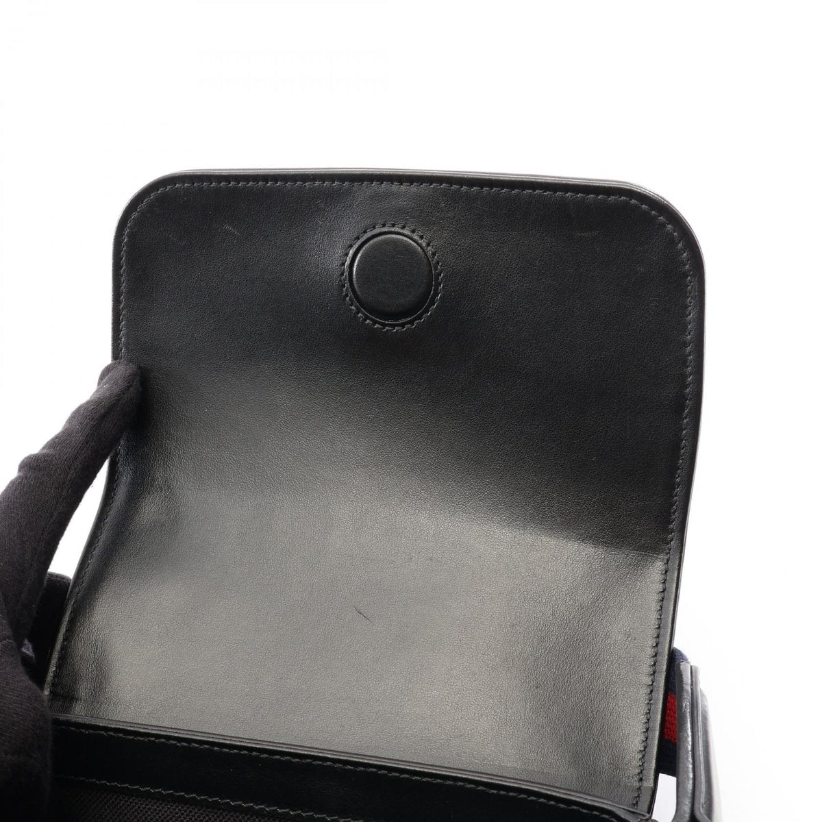 Preloved GUCCI GG Super Mini Bag Sherry Line GG Supreme Shoulder Bag Black PVC coated canvas×leather 791741 2101220299408