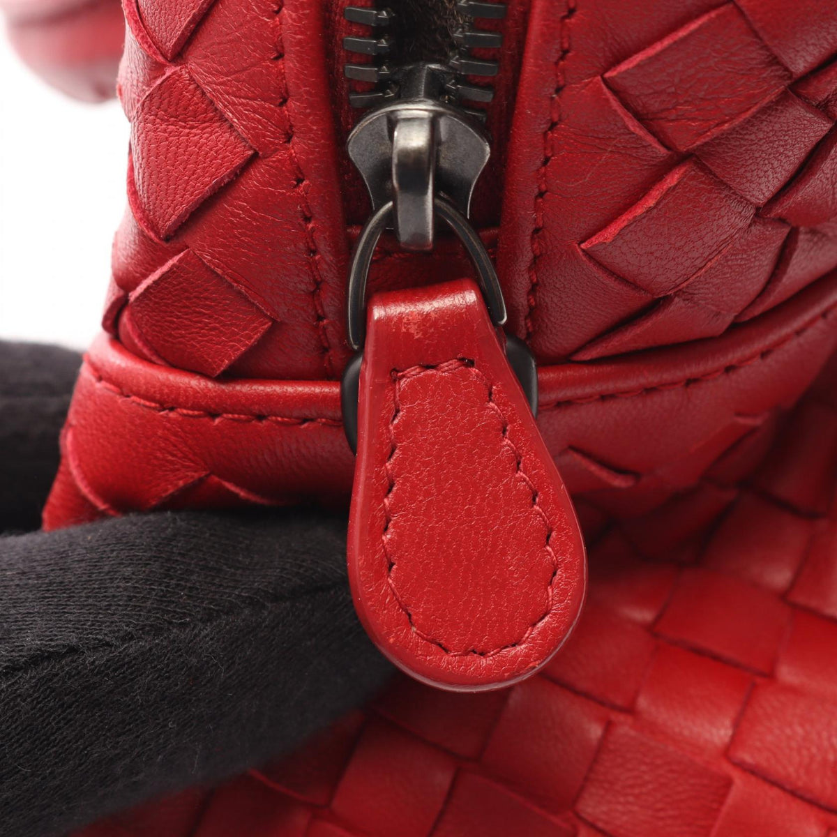 Preloved BOTTEGA VENETA Intrecciato 2WAY Handbag Red leather 2100301263611