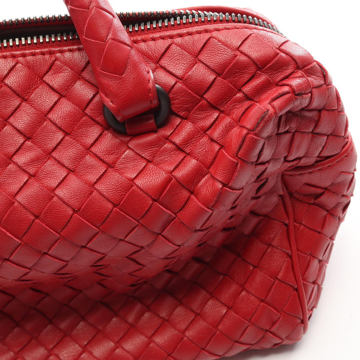 Preloved BOTTEGA VENETA Intrecciato 2WAY Handbag Red leather 2100301263611