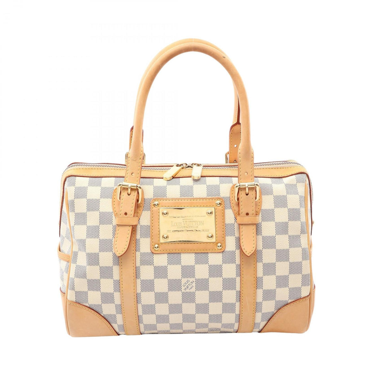 Preloved LOUIS VUITTON Berkeley Damier Azur White Handbag N52001 2101220256678