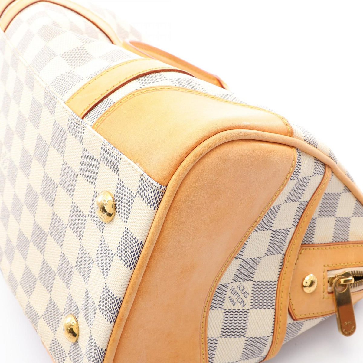 Preloved LOUIS VUITTON Berkeley Damier Azur White Handbag N52001 2101220256678