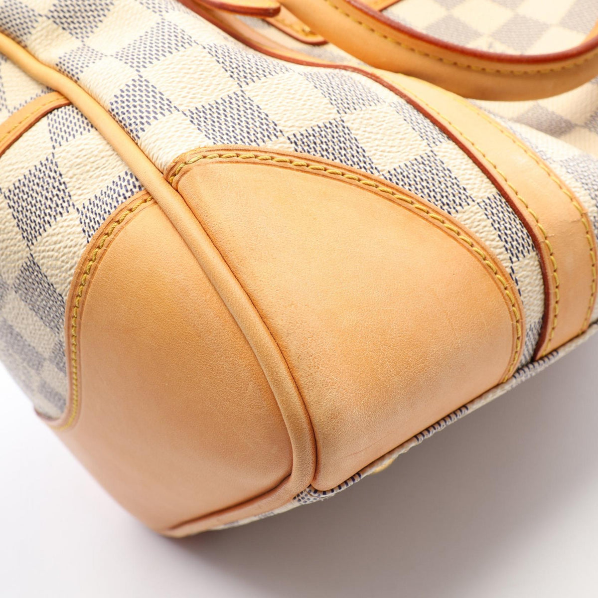 Preloved LOUIS VUITTON Berkeley Damier Azur White Handbag N52001 2101220256678