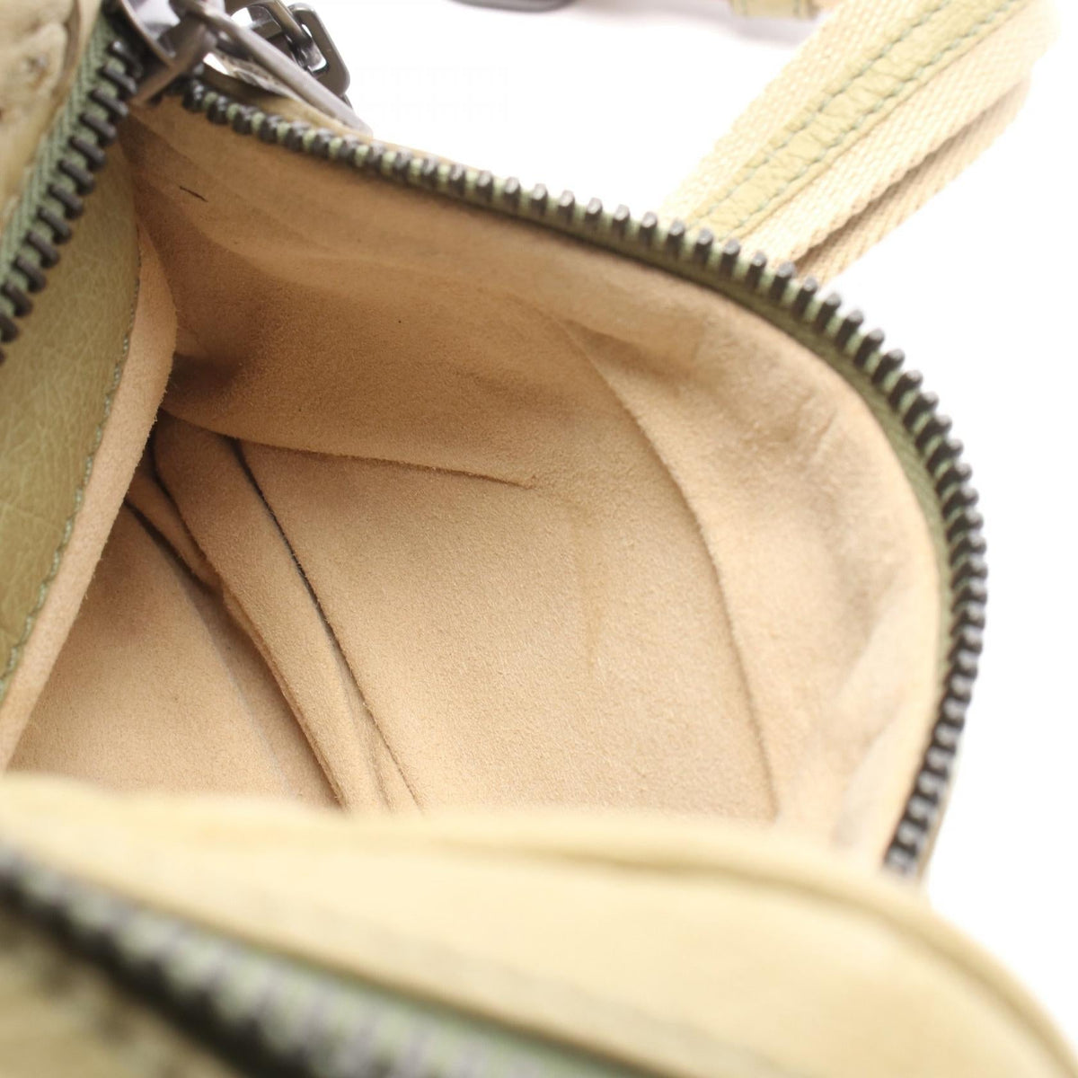 Preloved BOTTEGA VENETA Intrecciato Shoulder Bag Green leather 2101219856179