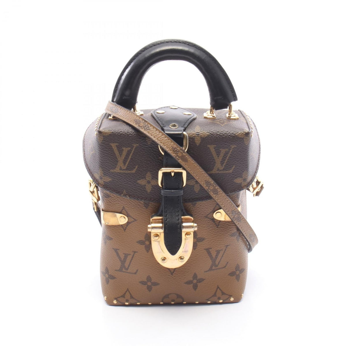 Preloved LOUIS VUITTON Camera Box 2WAY Brown/Black Handbag M42999 2101219759302