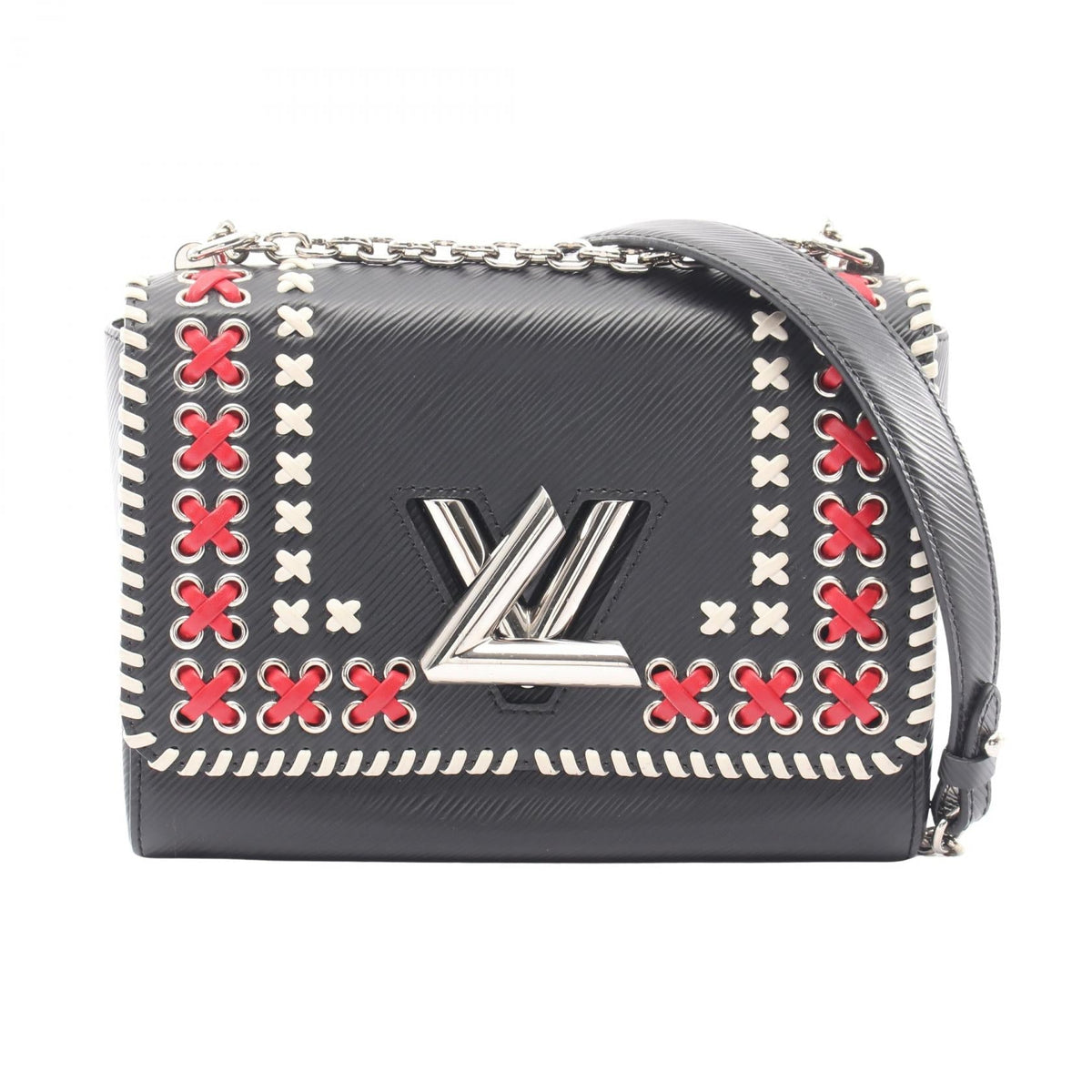 Preloved LOUIS VUITTON Twist MM Epi Black Red Black/Red/White Shoulder Bag M42778 2101219809472