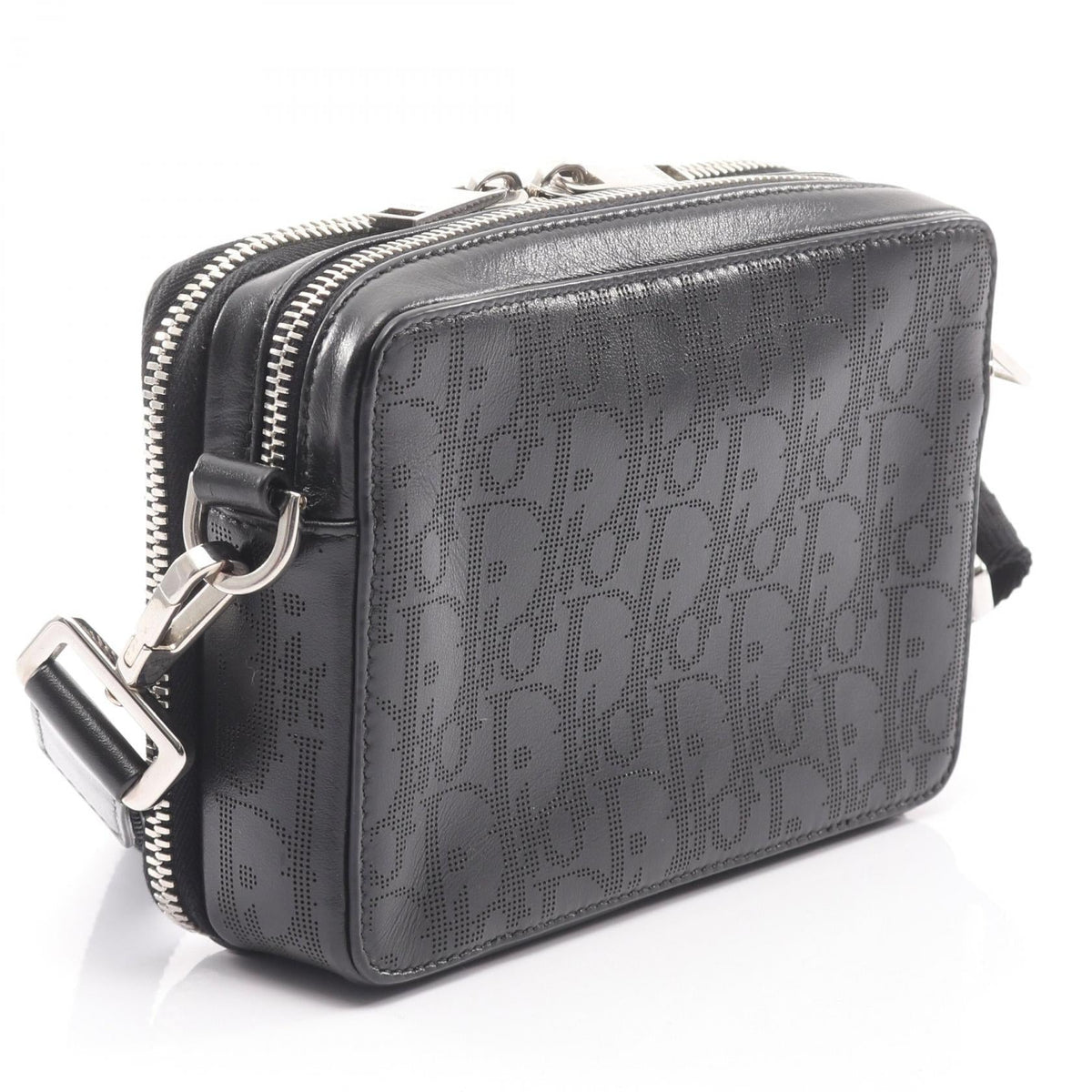 Preloved Dior Oblique Galaxy Shoulder Bag Black leather 2ESBC119VPD 2101219304618