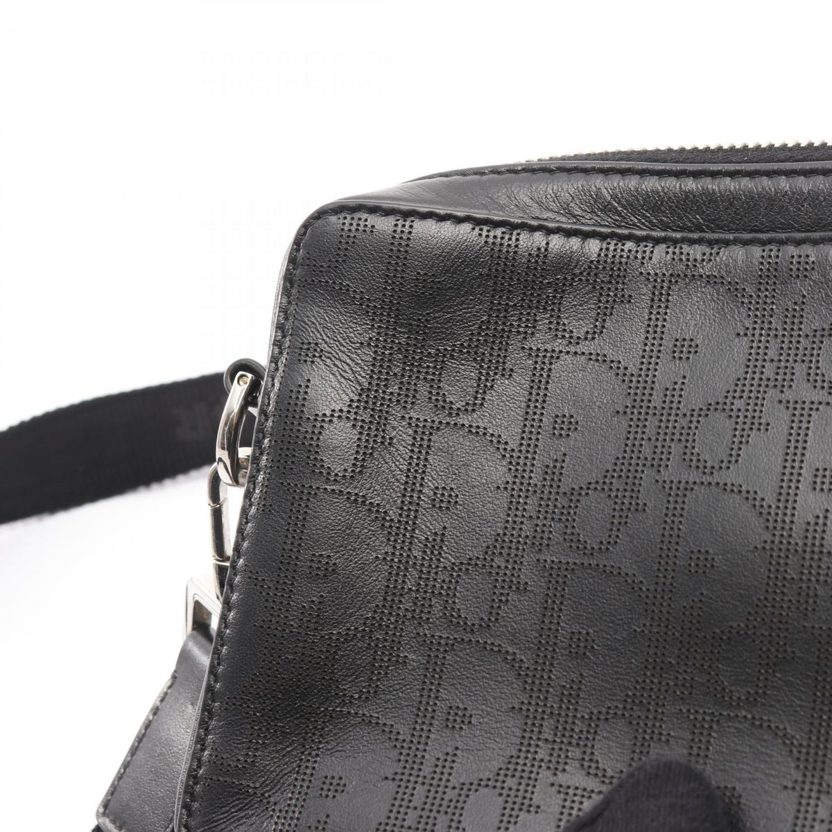Preloved Dior Oblique Galaxy Shoulder Bag Black leather 2ESBC119VPD 2101219304618