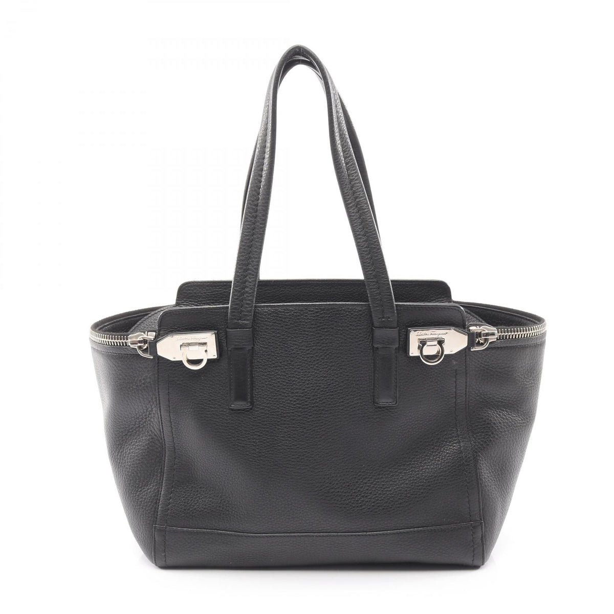 Preloved Salvatore Ferragamo Gancini Handbag Black leather 2101219304991
