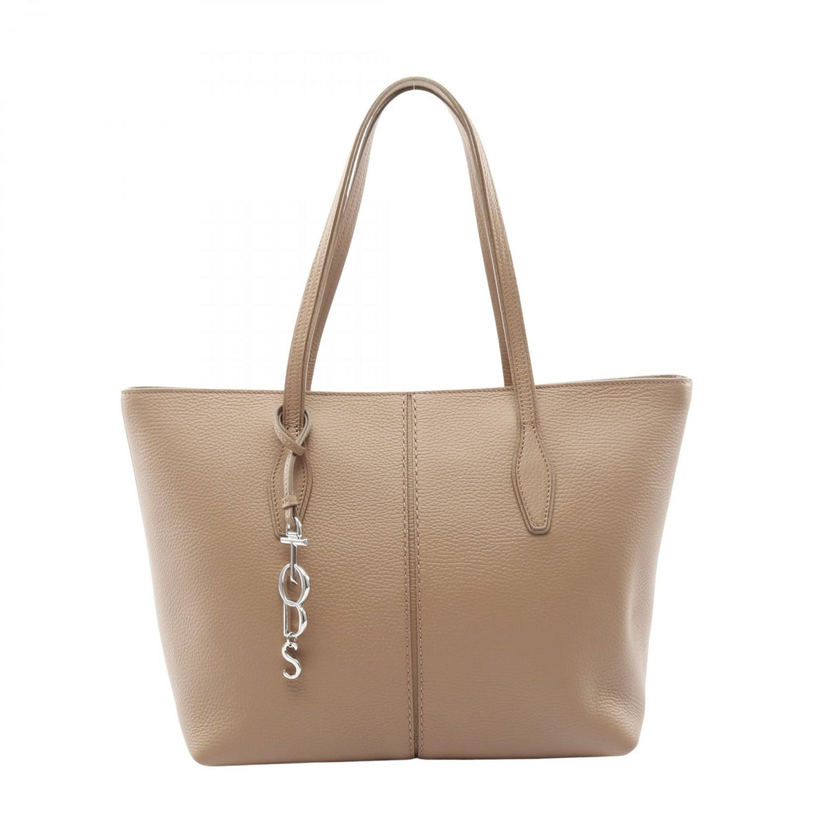 Preloved TOD'S JOY Tote Bag Beige leather 2120900065270