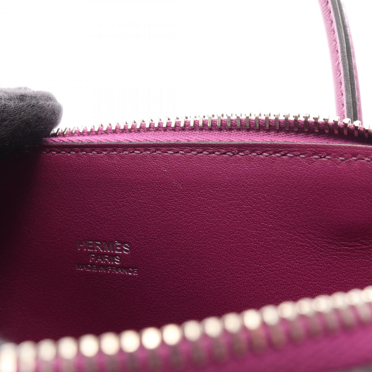 Preloved HERMES Bolide27 Anemone 2WAY Handbag Purple Vaux Swift leather Other×Vaux Swift leather 2101220106102