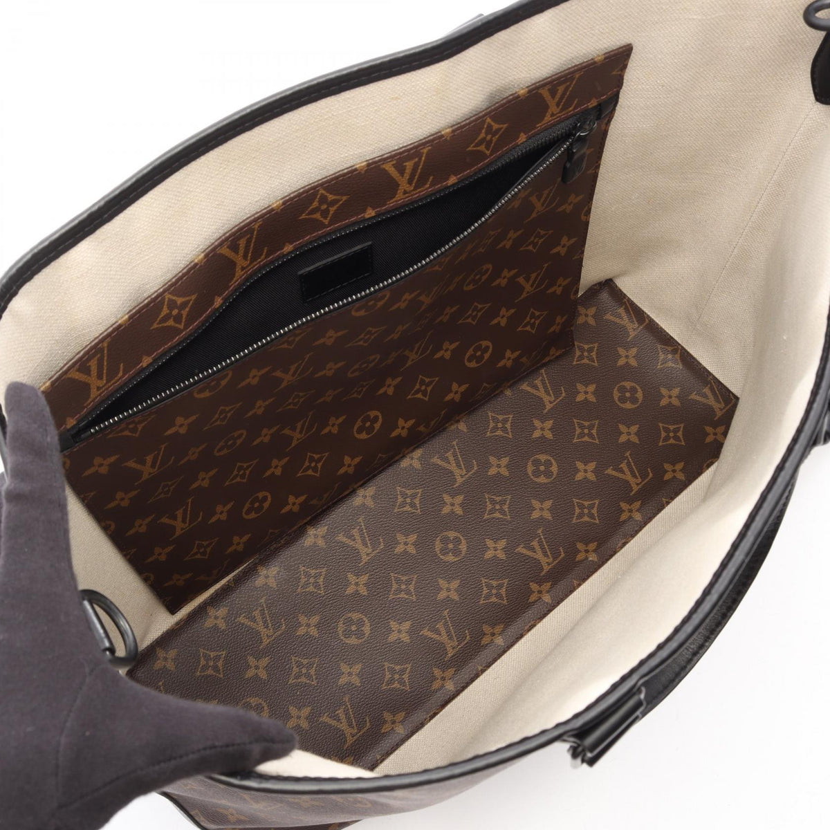 Preloved LOUIS VUITTON Weekend Tote GM Monogram Macassar 2WAY Brown/Black Tote Bag M45733 2101220288983
