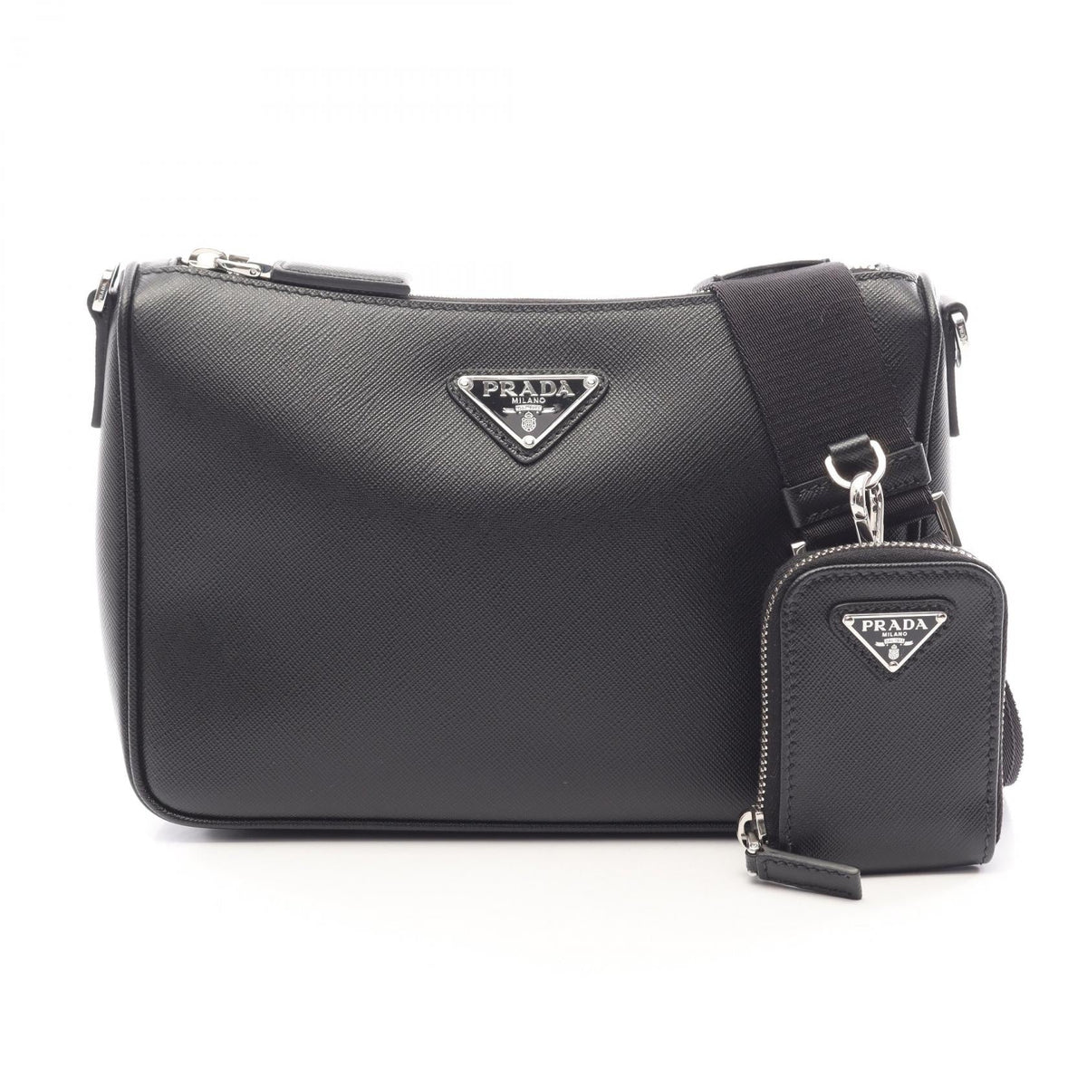 Preloved PRADA SAFFIANO TRAVEL Shoulder Bag Black Saffiano leather 2VH113 2101220232047