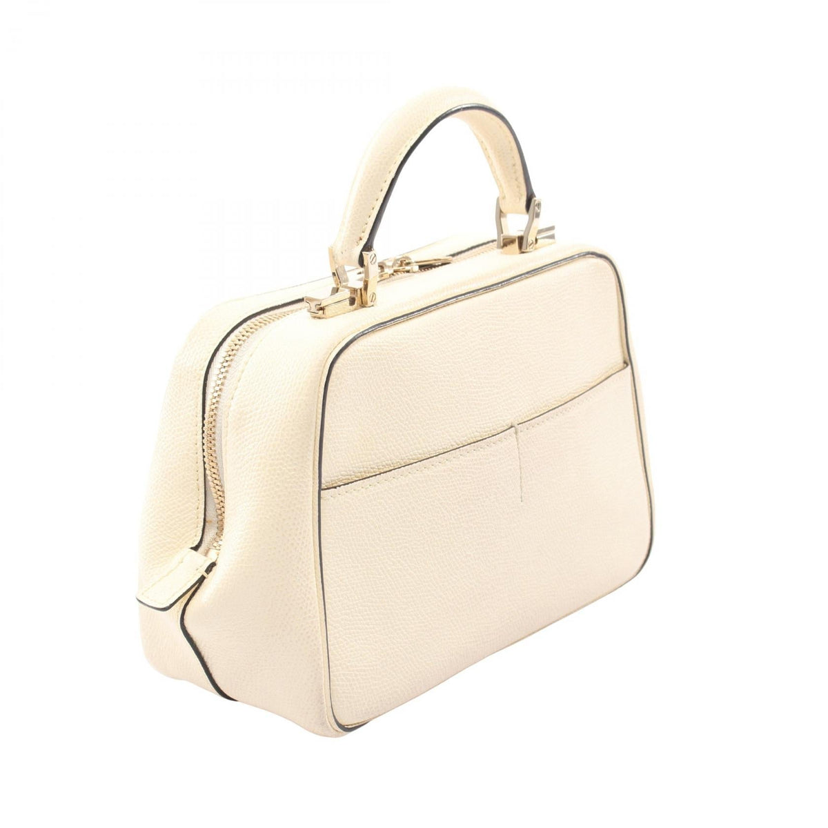 Preloved Valextra Serie Esse Mini 2WAY Handbag Beige leather 2101219371153